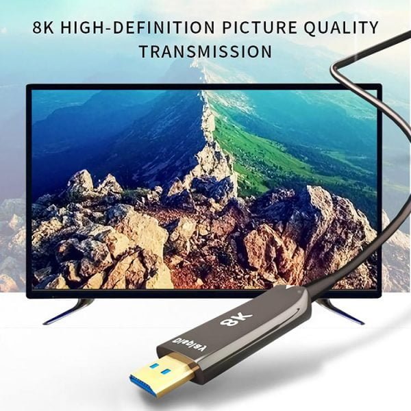 8K UHD Active Optical HDMI 2.1 Fiber Cable application for AV-AOCFIBERLINK.COM