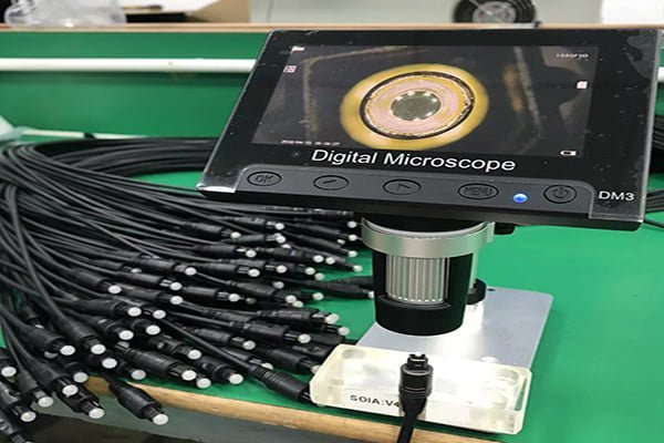 Test di qualità del cavo audio Toslink ottico digitale-microscopio-600
