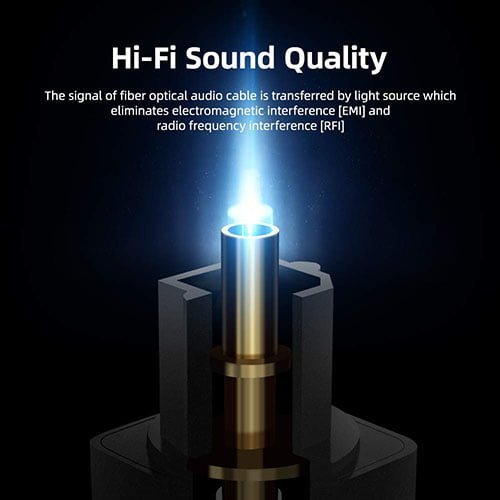 qualità del suono hi-fi del cavo audio toslink ottico digitale