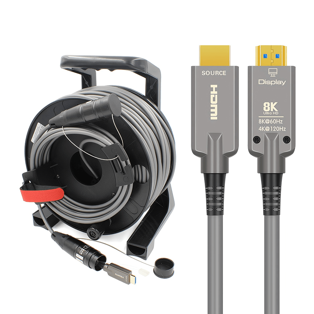 Câble optique actif HDMI 2.1 à fibre optique blindé 8K