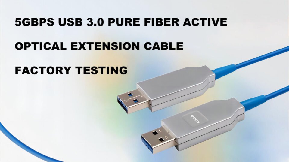 5G USB3 Pure Fiber Active Optical Extension Cable Factory Testing