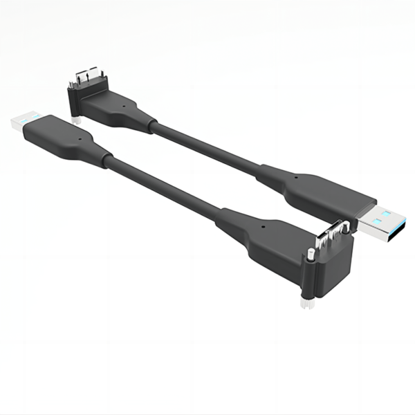 USB 3.0 Hybrid AOC-Active Optical Cable-AM to angled Micro-B