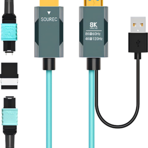 8K Pure Fiber Optic HDMI2.1 Extension Cable Kit